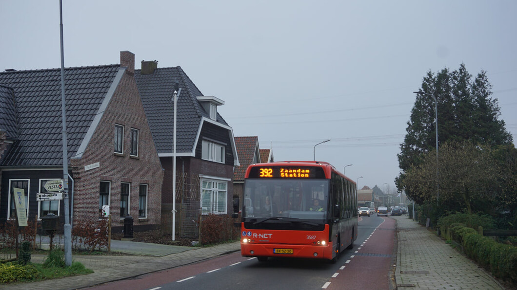 Bus 392 op het Zuideinde
