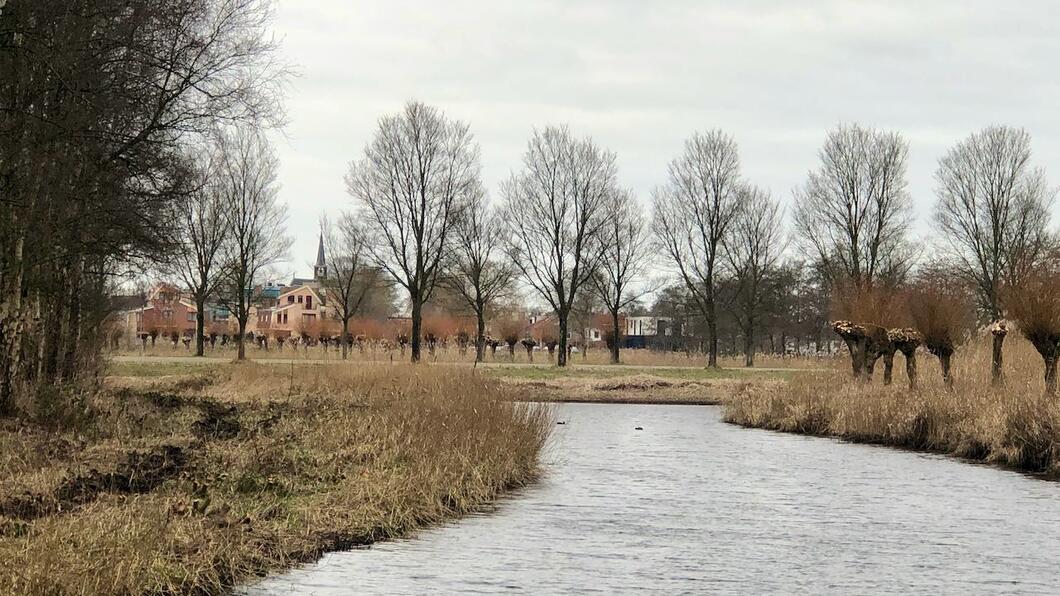 Zicht op Oostzaan vanuit Twiske