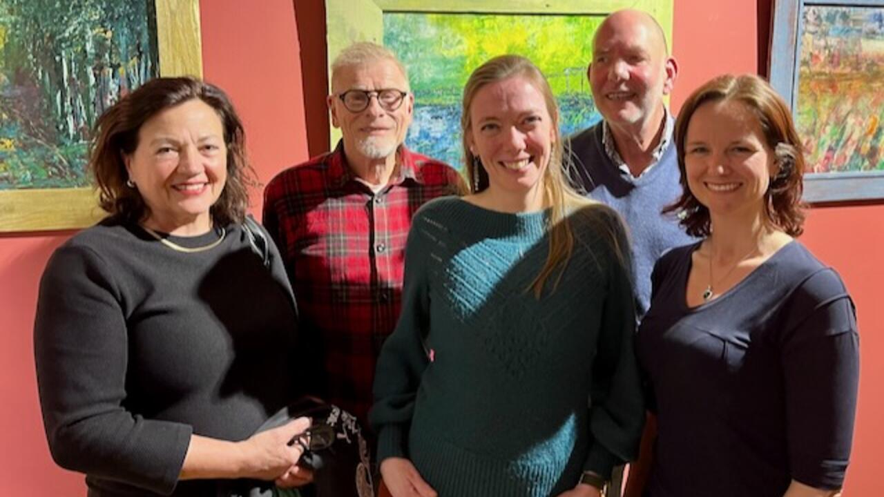 Annemiek Heggers, Arjen Ronner, Sarah van Brussel, Rob Monen en Hester Stroo